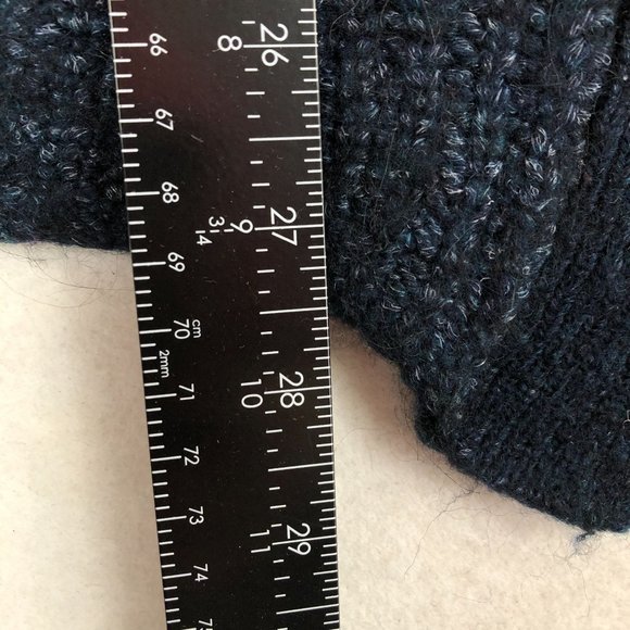 Banana Republic Women's Size Medium Blue Merino Wool Alpaca Grandpa Cardigan - Picture 7 of 10